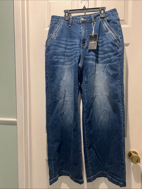 Flamingals Denim - Flamingals Flared Wide-Leg Women's Jeans - Blue NWT